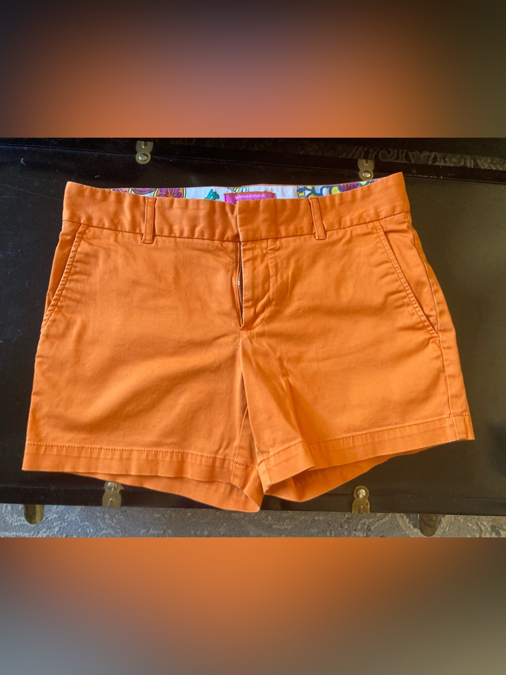Banana Republic Trina Turk Bright Orange Casual Shorts